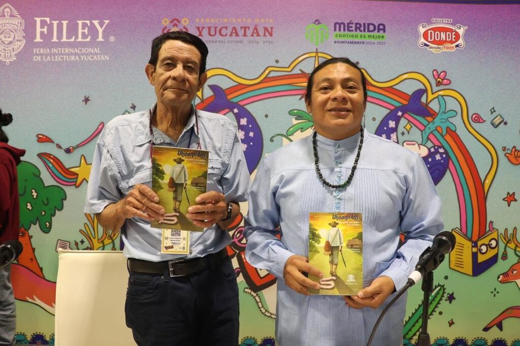 Presentan libro que vincula ciencia y cosmovisión maya sobre “pica sombra” en FILEY, Mérida Yucatán